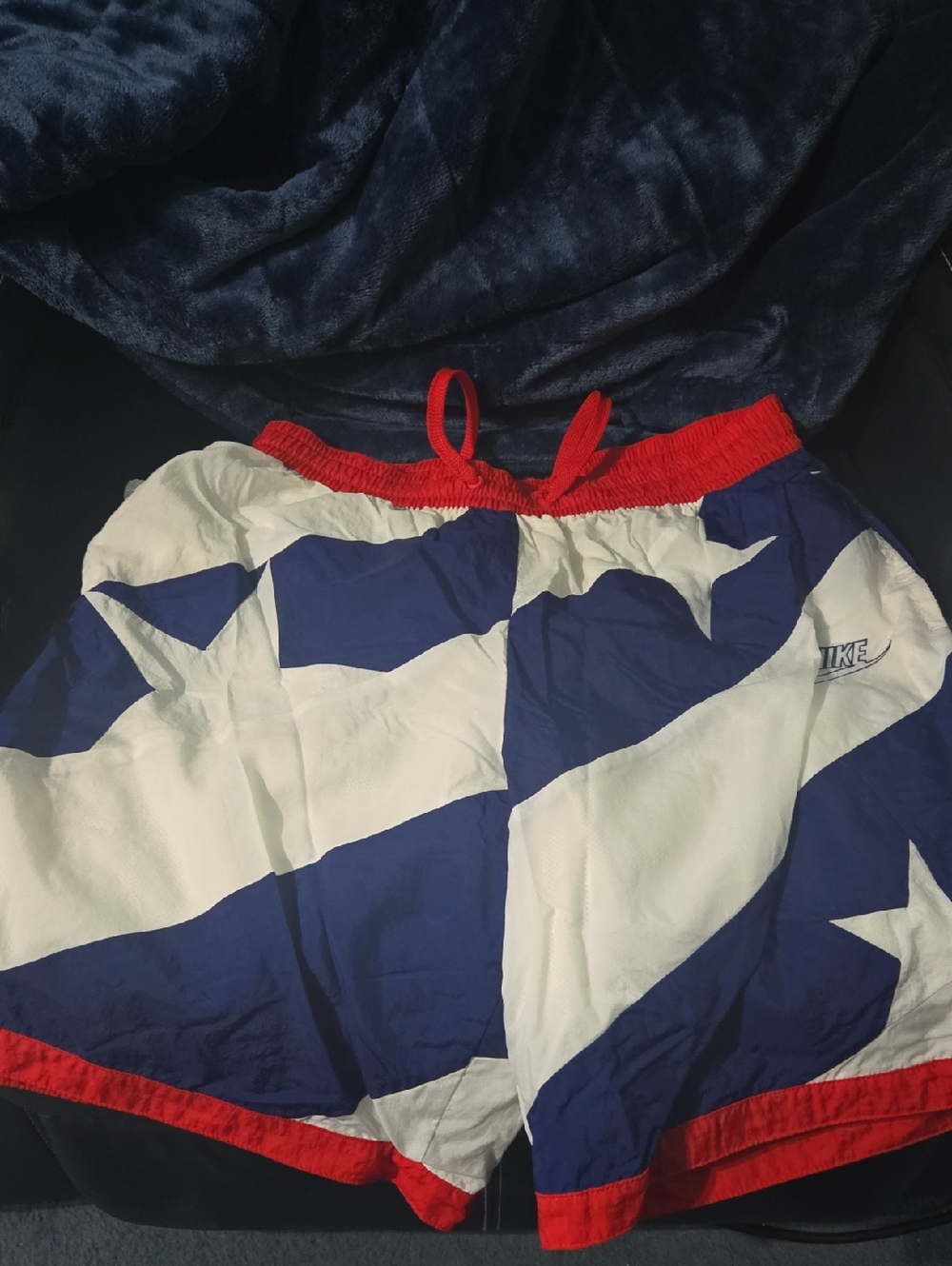 Nike Red, White & Blue Star Stripe Athletic Shorts